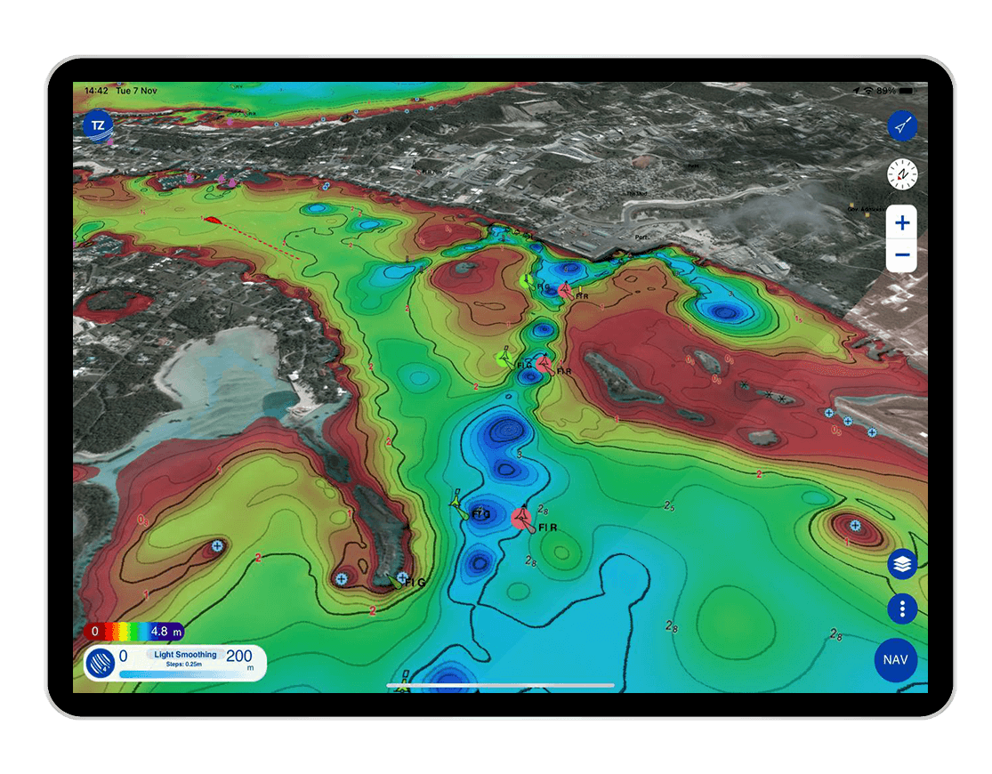TZ MAPS Charts - BathyVision charts